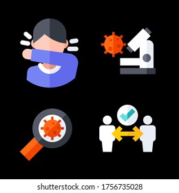 Set of Coronavirus Protection. Prevention of New epidemic 2019-nCoV icon set for infographic or website. Safety, health, remedies and prevention of viral diseases. Isolation.