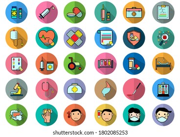 Set of Coronavirus Protection Related Vector icons. icons such as cleaning, protection from covid-19, hand dryer, soap, wipe, sanitary and more.Vector health and Prevent disease concept.