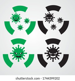 set of coronavirus sign vector illustration. covid 19 icon logo with background isolated