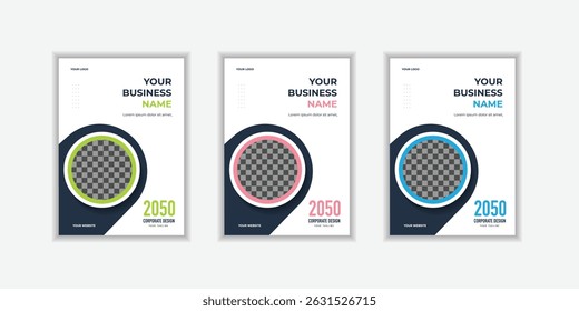 Set Corporate Book Cover Design Template in A4. Can be adapt to Brochure, Annual Report, Magazine,Poster, Business Presentation, Portfolio, Flyer, Banner