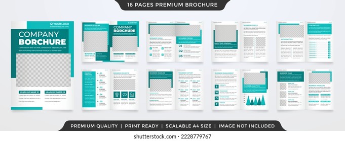 set of corporate brochure template 