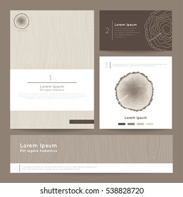 Set of corporate business card folder, banner. Eco branding. Vector illustration EPS10.