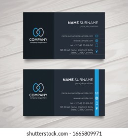 Set of corporate business card graphic design.