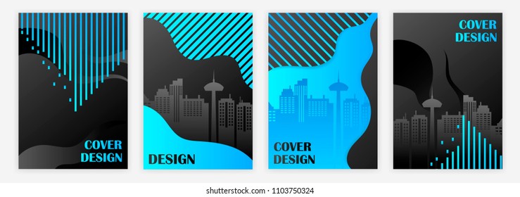 set of corporate cover templates. vector design. modern background