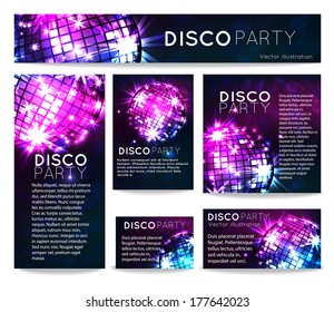 set of corporate  disco party