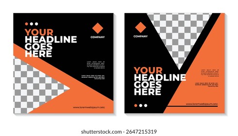 set of corporate flyer design template
