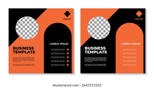 set of corporate flyer design template