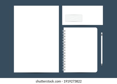 Set of Corporate identity branding template. blank white. Vector illustration