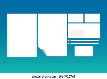 Set of Corporate identity branding template. With a simple design. Vector illustration
