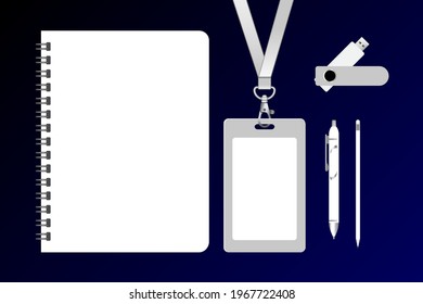 Set of Corporate identity branding template. With a simple design. Vector illustration
