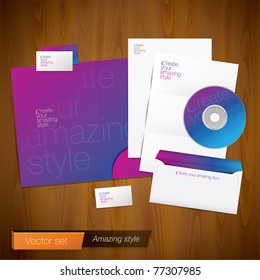 Set of corporate identity template. Vector company style for brandbook and guideline.
