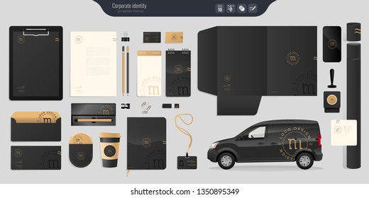 Set of corporate identity templates business style. Vector illustration.