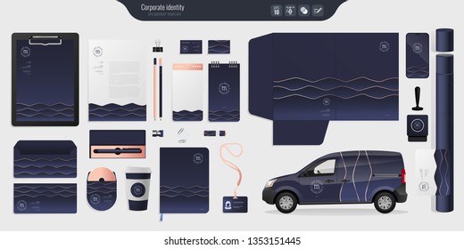 Set of corporate identity templates business style. Vector illustration.