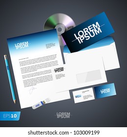 Set of corporate identity templates, vector Eps 10 illustration.