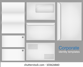 set of corporate identity templates vector illustration
