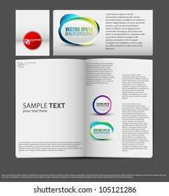 set of corporate identity templates vector illustration gradient mesh used