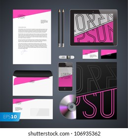 Set of corporate identity templates, vector Eps 10 illustration.