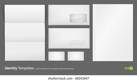 set of corporate identity templates vector illustration gradient mesh used