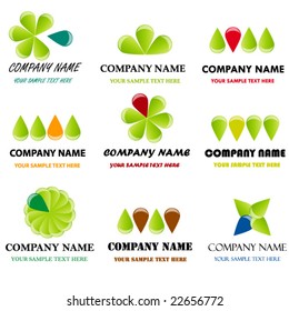 Set of corporate vector branding templates