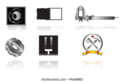 Set of corporate vector emblem templates. Business concept design.