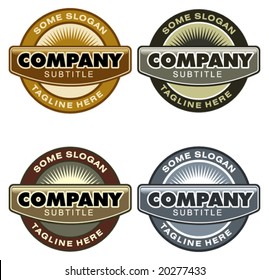 Set of corporate vector logo templates. Just place your own brand name.