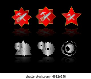 Set of corporate vector logo templates