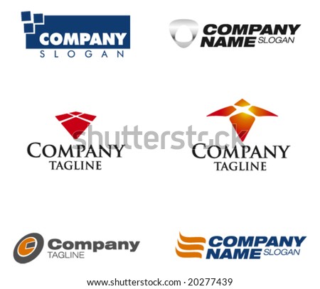 Set of corporate vector logo templates. Just place your own brand name.