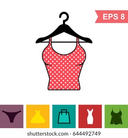 Set of Corrective Lingerie Vector Icon on White Background. Modern Youth Underwear Clothes Collection
