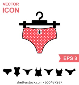 Set of Corrective Lingerie Vector Icon on White Background. Modern Youth Underwear Clothes Collection