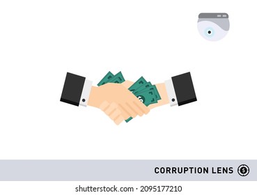 set of corruption lens detection with money bribe legal punishment