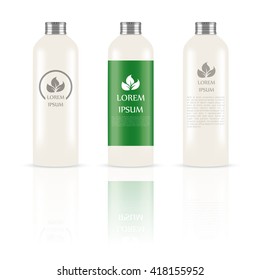 Set of cosmetic bottles