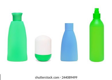 Set of cosmetic bottles. Vector illustration