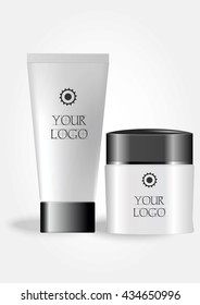 Set of Cosmetic Container / Package. Mock up