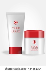 Set of Cosmetic Container / Package. Mock up