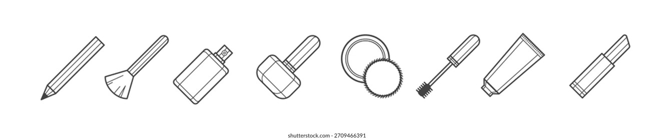 set of cosmetic icon vector illustration