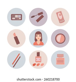 Set of cosmetic icons