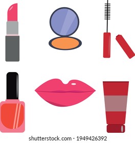 Set of cosmetic and makeup products