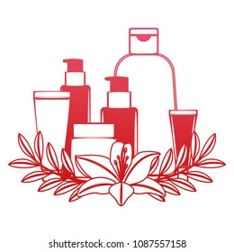 set of cosmetic packages template of plastic containers bottles tubes