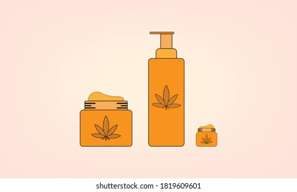 set of cosmetic products vector design