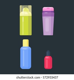 Set of cosmetic tubes isolated vector.