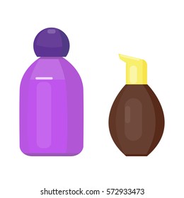 Set of cosmetic tubes isolated vector.