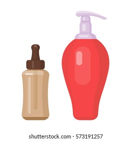 Set of cosmetic tubes isolated vector.