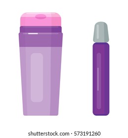 Set of cosmetic tubes isolated vector.