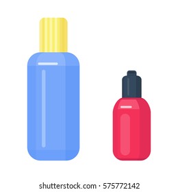 Set of cosmetic tubes isolated vector.