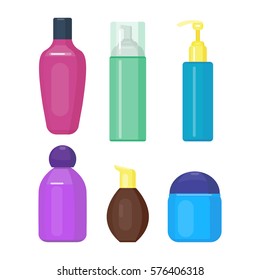 Set of cosmetic tubes isolated vector.