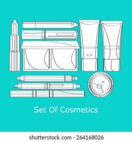 set of cosmetics 