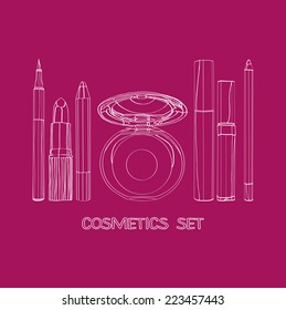 set of cosmetics. design idea of cosmetics