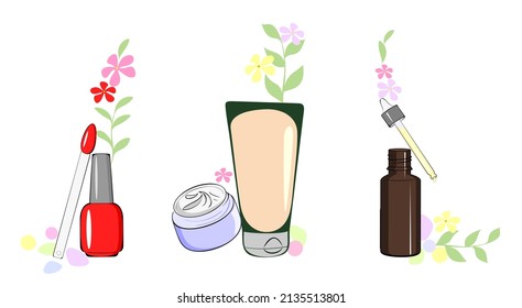 KosmetikSet für die Hände: Lack, Creme, Öl