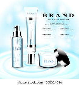 Set of cosmetics for promotion advertising (Vector eps10) 