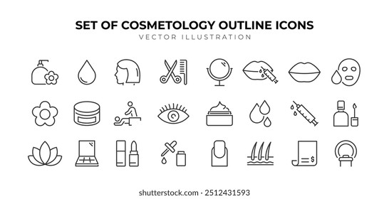 Set of Cosmetology Vector illustration.